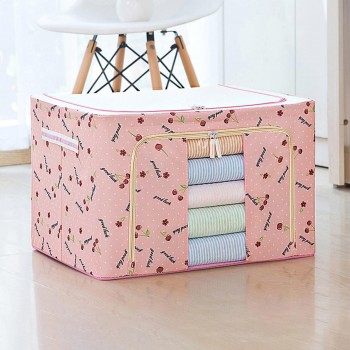 Alpha Furnishing Foldable Storage Bag Organizer | Multi-Purpose Cover for Clothes, Saree, Blanket & Toys | Moisture-Proof, 66 Litre (Pack of 1)